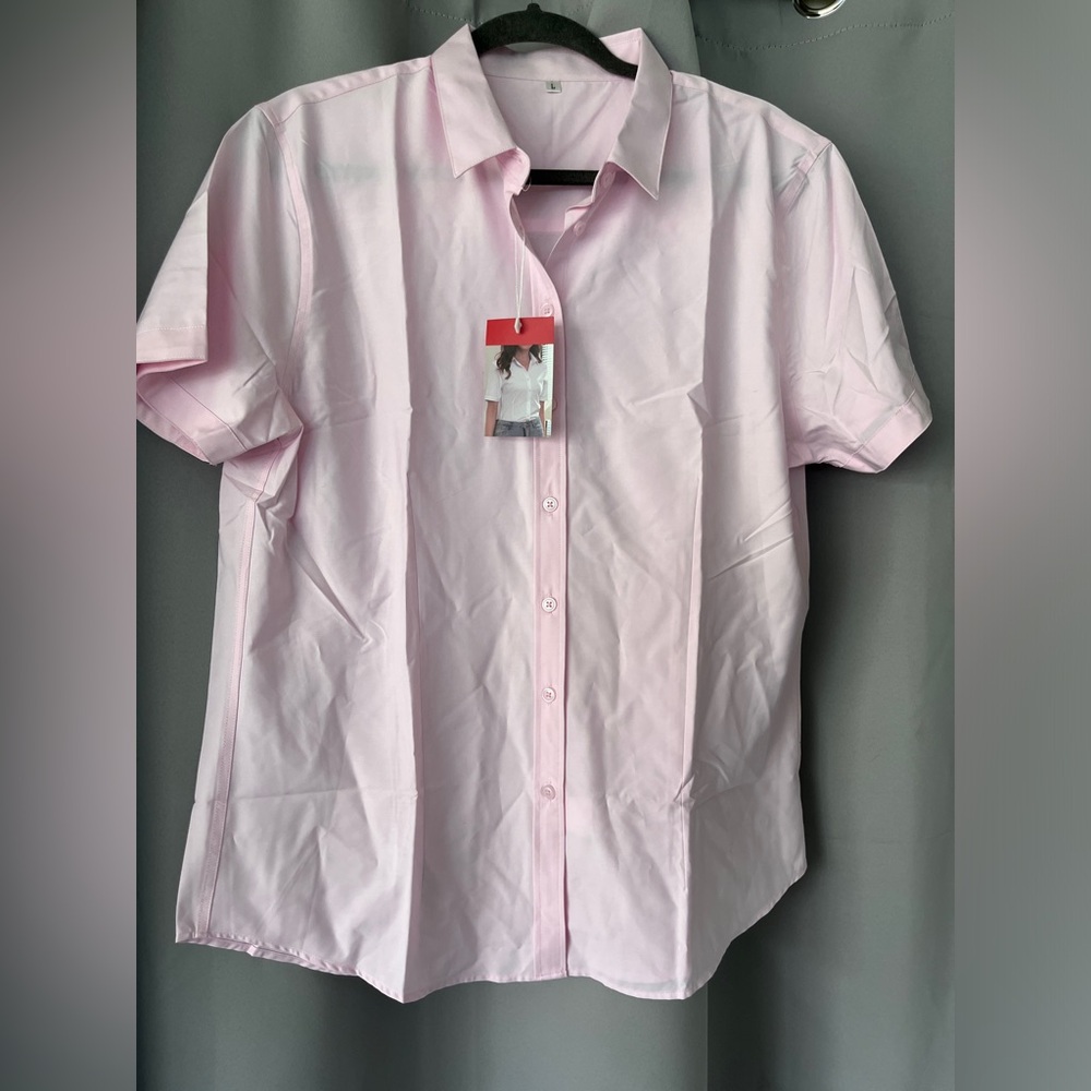 Women’s Hoteve Pink Short Sleeve Shirt Size L